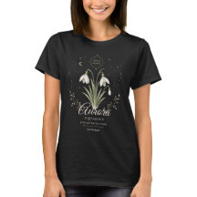 Personalised Aquarius Snowdrop Birth Flower Shirt