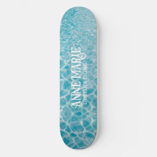Personalised Aquatic Pool Reflections Skateboard