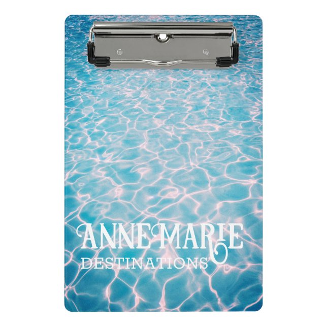 Personalised Aquatic Summer Pool Mini Clipboard (Front)