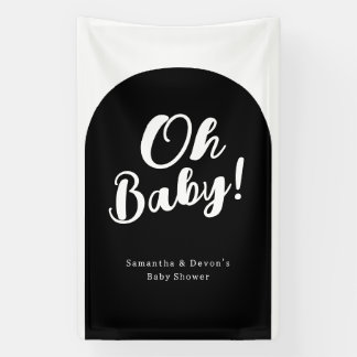 Personalised Arch Oh Baby Photo Wall Shower Banner
