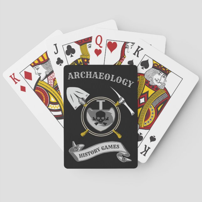 Personalised Archaeology History Games Playing Cards (Back)