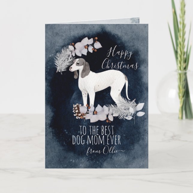 Personalised Ariègeois Scent Hound Holiday Card (Front)