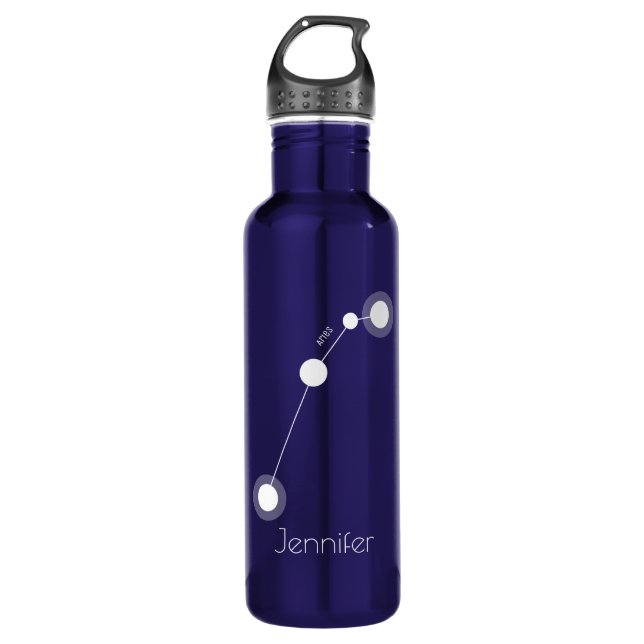 Personalised Aries Zodiac Constellation 710 Ml Water Bottle (Front)