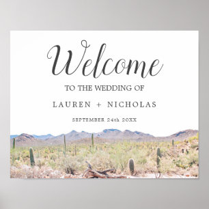 Personalised Arizona Desert Wedding Welcome Poster