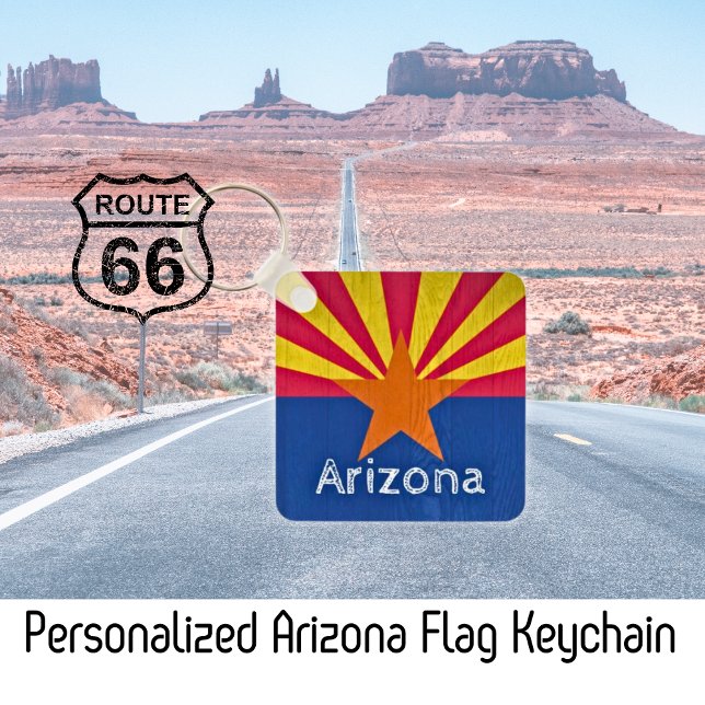 Personalised Arizona Flag  Key Ring (Personalized Arizona Flag Keychains)