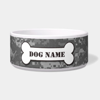 Personalised Army ACU Camouflage Dog Bowl