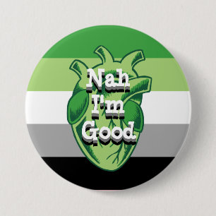 Personalised Aromantic AntiValentines Heart 7.5 Cm Round Badge