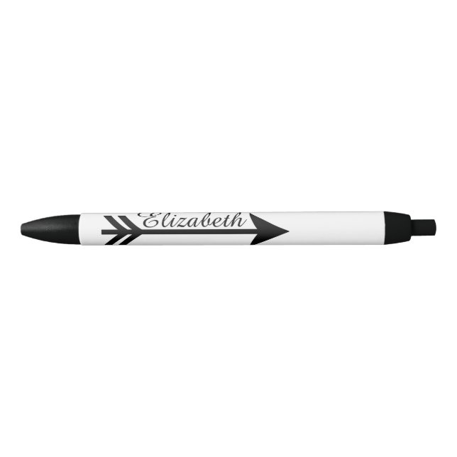 Personalised arrow black ink pen (Front)