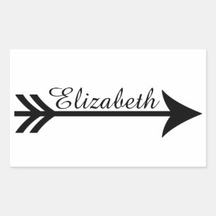 Personalised arrow rectangular sticker