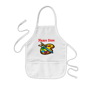 Personalised Art Aprons for Kids YOUR NAME or TEXT