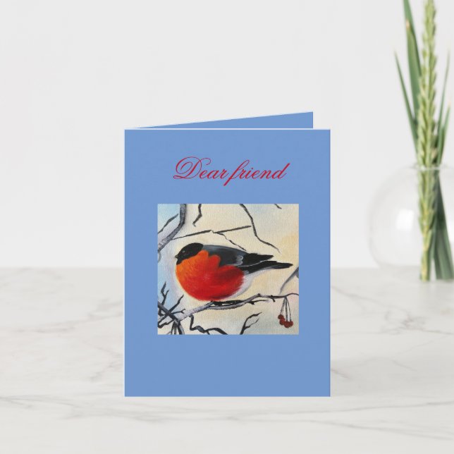 Personalised art card Folded Note Card (Front)