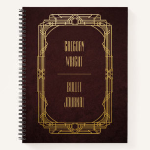 Personalised Art Deco Bullet Journal