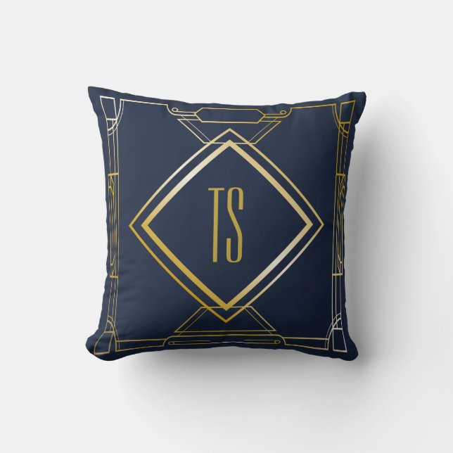 Personalised Art Deco Cushion / Pillow (Front)