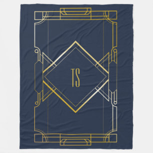 Personalised Art Deco Fleece Blanket