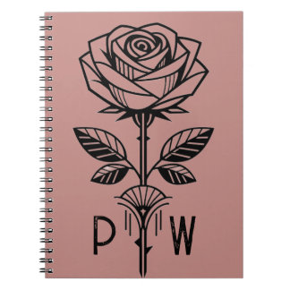 Personalised Art Deco Rose Notebook