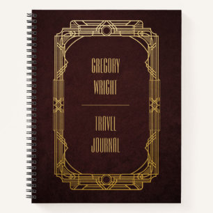 Personalised Art Deco Travel Journal