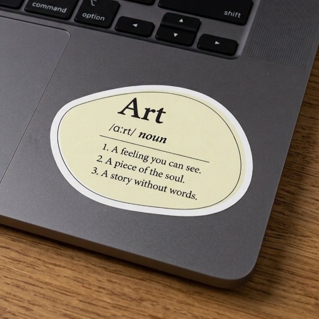 Personalised Art Dictionary Definition Sticker (Fully customizable art dictionary definition vinyl sticker)