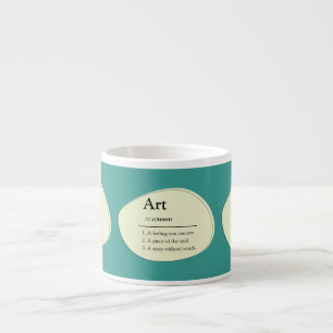 Personalised Art Dictionary Style Espresso Mug