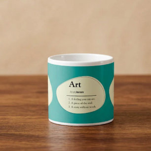 Personalised Art Dictionary Style Espresso Mug