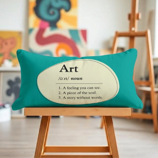 Personalised Art Dictionary Style Lumbar Pillow