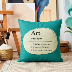 Personalised Art Dictionary Style Throw Pillow