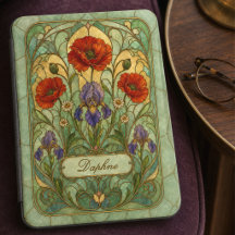 Personalised Art Nouveau Floral Kindle Case