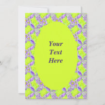 Personalised Art Nouveau Weave Pattern Invitation