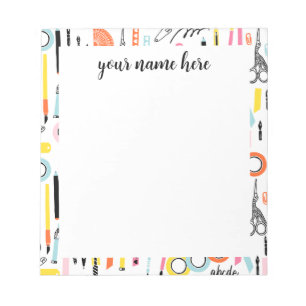 Personalised Art Supplies Notepad