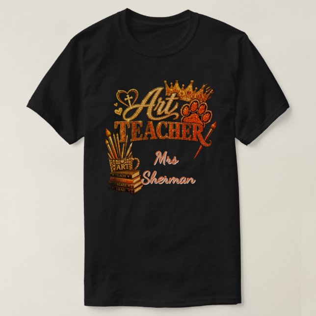 Personalised Art Teacher Shirt (Design Front)