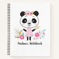 Personalised Artist Pink White Sketchbook