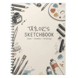 Personalised Artist Sketchbook Notebook