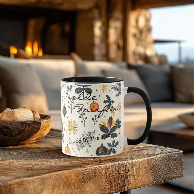 Personalised Artistic Christmas Mug - Custom Name (Creator Uploaded)