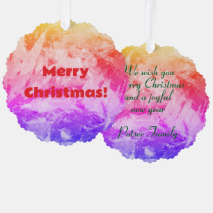 Personalised Artistic Christmas Tree Decoration Card