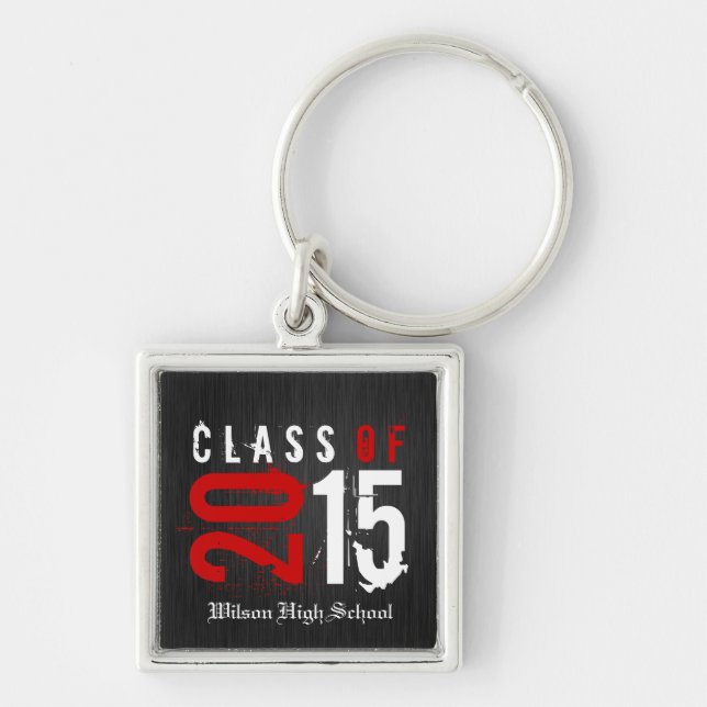 Personalised Artistic Class of 2015 Key Ring (Front)