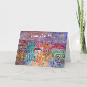 Personalised Artistic Greeting Card Your Text