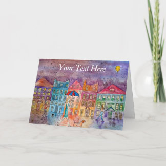 Personalised Artistic Greeting Card Your Text