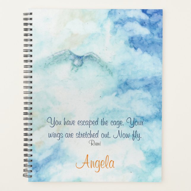 Personalised Artistic Owl Rumi  Planner (Front)