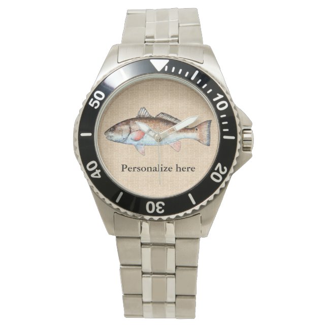 Personalised Artistic Redfish Watch (Front)
