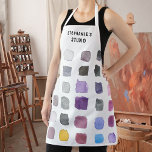 Personalised Artists  Apron<br><div class="desc">This Artist's Studio apron is decorated with an abstract watercolor pattern in muted shades.
Easily customisable.
Makes a perfect gift for someone who enjoys painting.
Original Watercolor © Michele Davies.</div>