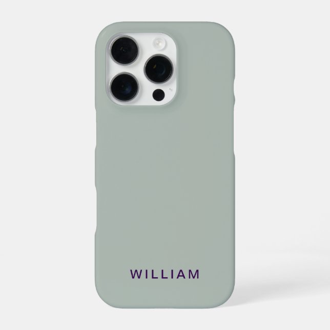 Personalised Ash Colour iPhone Case with Custom (Back)