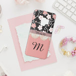 Personalised Asian Floral Lace Pink Case-Mate Samsung Galaxy S9 Case<br><div class="desc">A pretty pink Samsung Galaxy S9 case featuring a Japanese sakura (cherry blossom) pattern with a floral design of pink and white flowers with a ribbon and lace decoration. This phone case can be personalised with both your own monogram and christian name, or either (or both) can be removed if...</div>