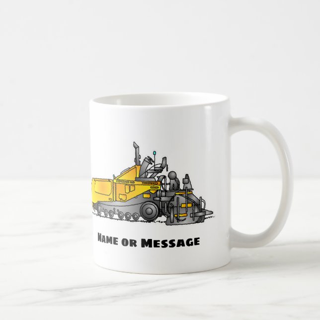 Personalised Asphalt Paver Mug, Construction Gift Coffee Mug (Right)