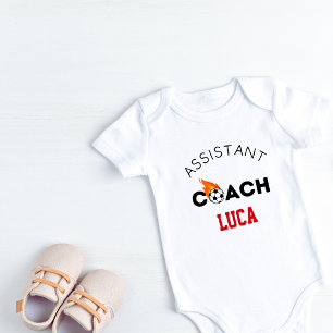 Personalised Assistant Soccer Coach  Baby Bodysuit