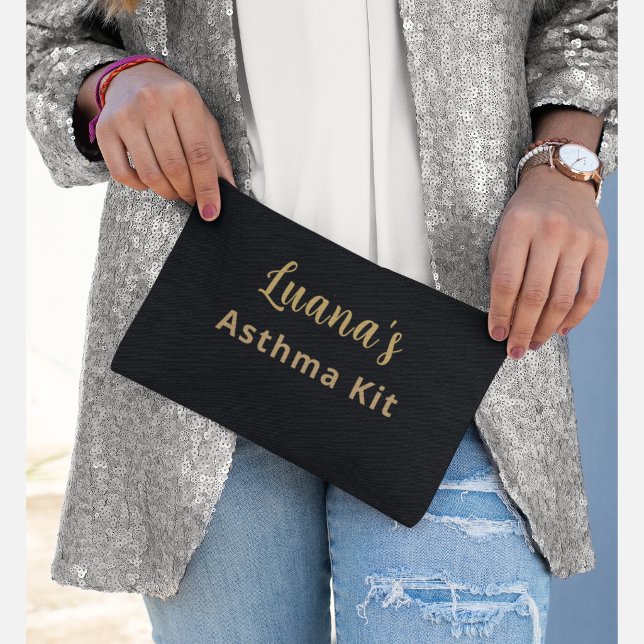 Personalised Asthma Kit Pouch –Elegant Inhaler Bag (Creator Uploaded)