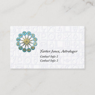 Personalised astrology symbols business cards