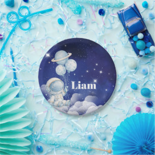 Personalised Astronaut Birthday Party Plate