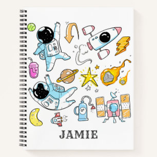 Personalised Astronaut Outer Space  Notebook