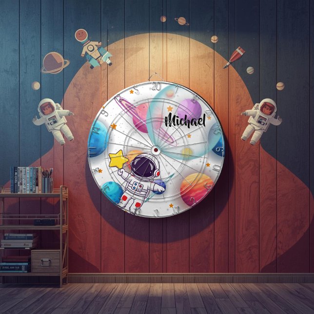 Personalised Astronaut & Planets Dartboard Game (Creator Uploaded)