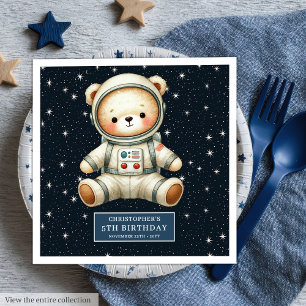 Personalised Astronaut Teddy Napkins Baby Shower B