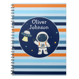 Personalised Astronaut UFO Space Explorer School Notebook